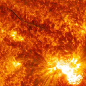 Image of the surface of the sun, which generates energy through nuclear fusion (image: NASA).