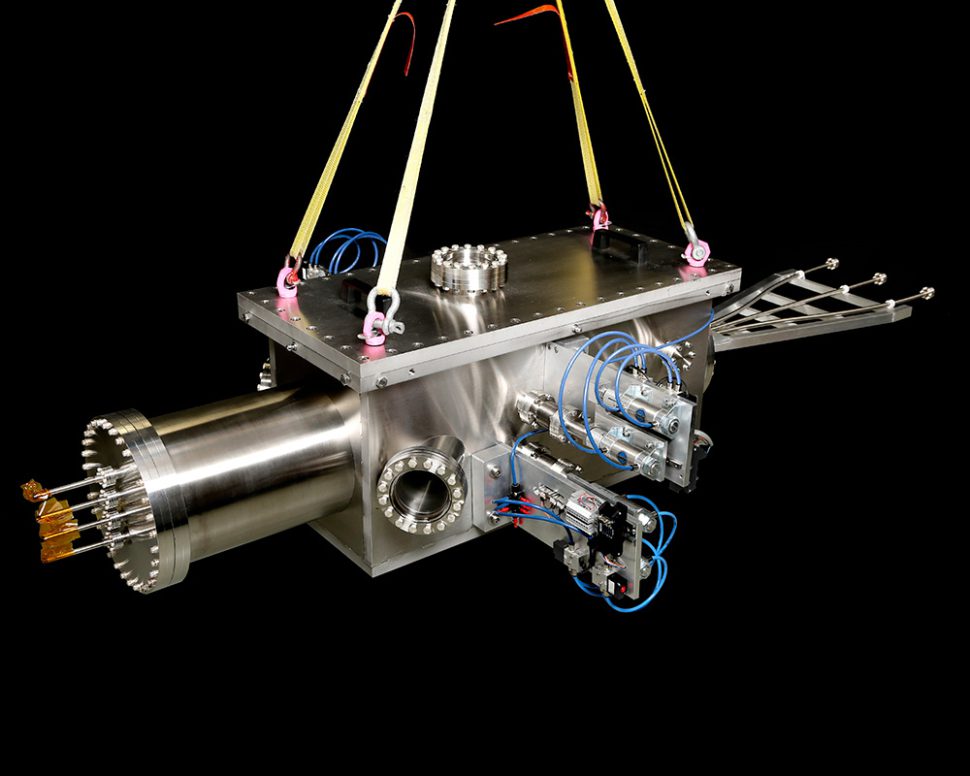 Pellet injection guide tube selector test unit.