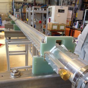 US-produced waveguide in a test stand at The National Institutes for Quantum and Radiological Science and Technology in Japan.