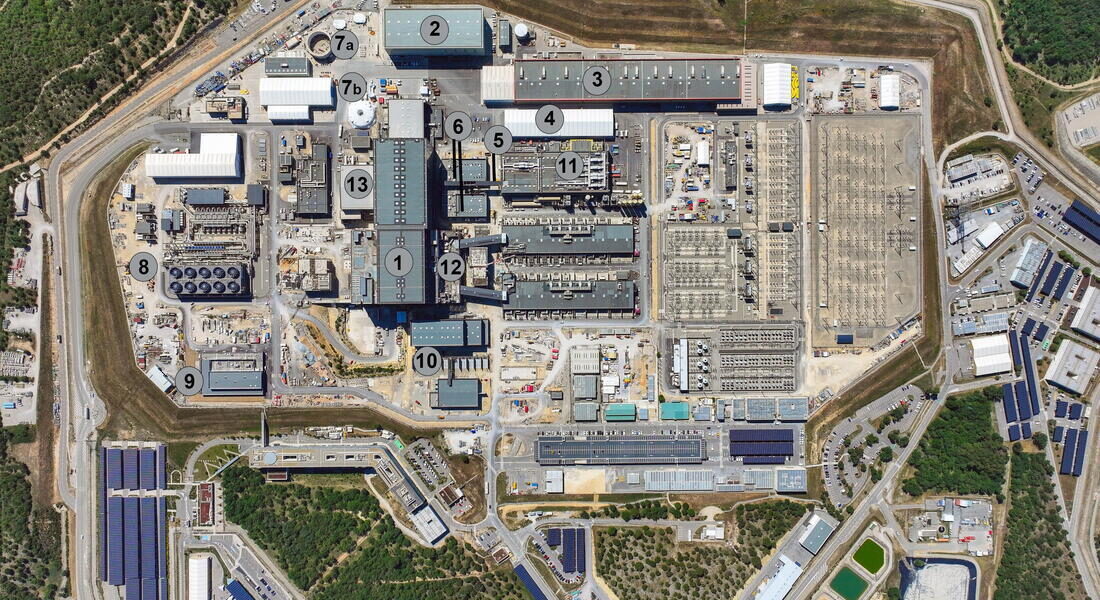 ITER platform, drone view