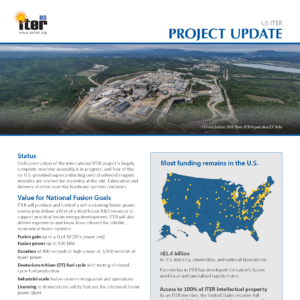 image of US ITER Project Update fact sheet