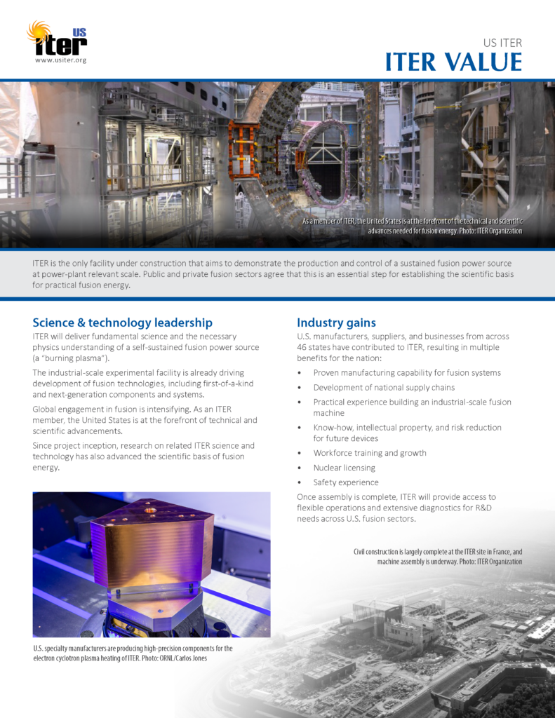 image of ITER Value fact sheet