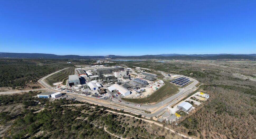 Aerial view of the ITER site in France.